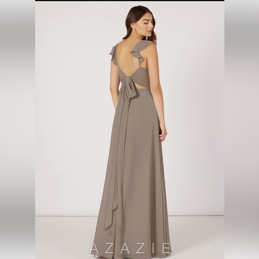 Azazie Taupe Everette dress